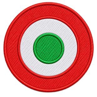 Patch Bandiera italiana Tonda diam. 7,0 cm. Cod. 20260826_A