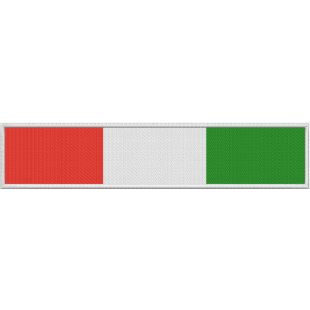 Tricolore ITALIA con riporti di tessuto Cm. 30 x 15 di altezza Cod.20230526_A