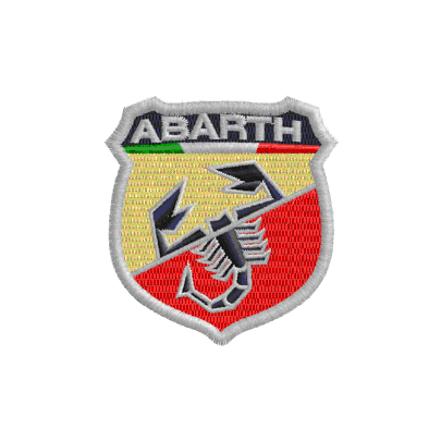 Patch  ricamato altezza cm.9 simbolo Abarth Cod. 20170220_A