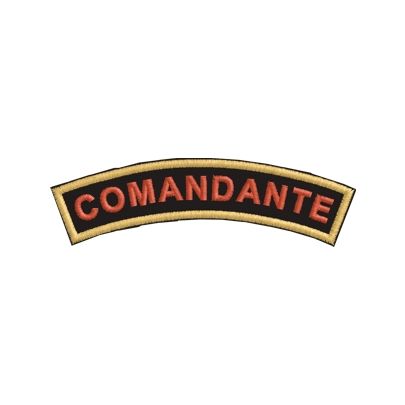 Patch ricamato COMANDANTE su fondo nero  Cod.20111128_B