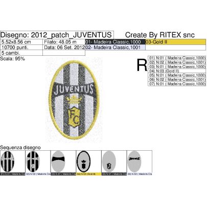 Patch  ricamato codice 2012_Patch_JUVENTUS