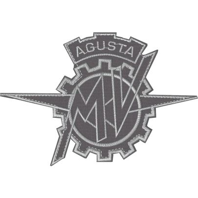 Patch Stemma M V Agusta monocolore su base blu