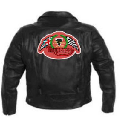 Patch ricamato 100 years Triumph mis. da schiena Cod.20141012_B