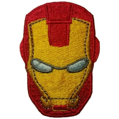Rendering stemma ricamato maschera di Iron-Man Cod.20150820_