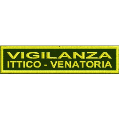 Patch ricamato VIGILANZA ITTICO VENATORIA Cod.20160320_A