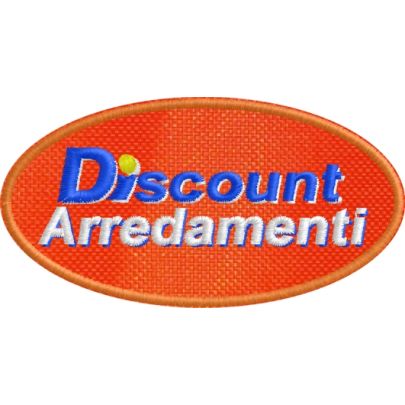 Patch Ricamato ovale Discount Arredamenti , su base Panno SOM;BROD