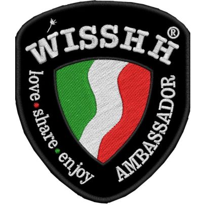 Patch ricamato su base cm.10 WISSHH Ambassador 
