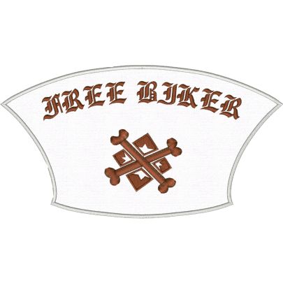 Patch da schiena CON OSSA e personalizzato con nome a piacere 