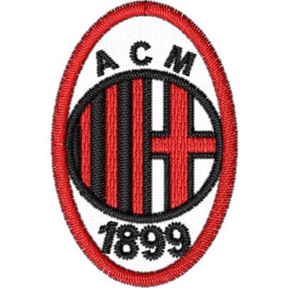 Patch  ricamato ACM MILAN, misura cm. 5,5 x 3,5 Cod.20210520_A 
