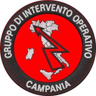 Patch ricamato GRUPPO INTERVENTO OPERATIVO Agriambiente regione CAMPANIA diam. cm. 8 