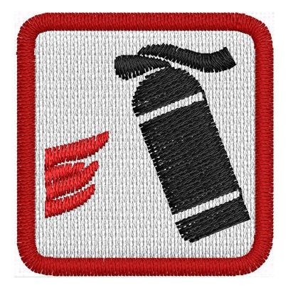 Patch ricamato Simbolo ADDETTI ANTINCENDIO