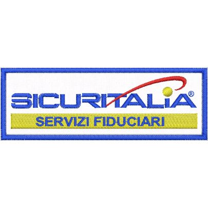 Mostrina ricamata mm.100 x 35  SICURITALIA SERVIZI FIDUCIARI 