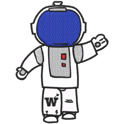 Patch ricamato Astronauta cm. 6 x 8 