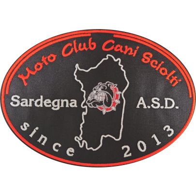 Patch ovale Altezza 13 cm. largh.18 M.C. CANI SCIOLTI SINCE 2013
