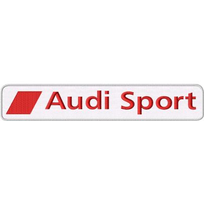 Patch ricamato logo Audi Sport su base cm.10 Cod.20171025_A