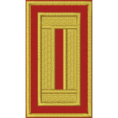 Patch ricamata Mostrina SINGOLA su base colore blu 