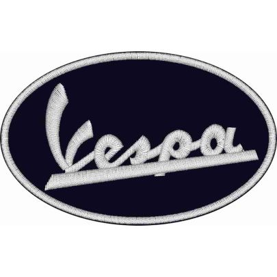 ricamo Patch  Bollo Vespa Cod. 20090702_b_White