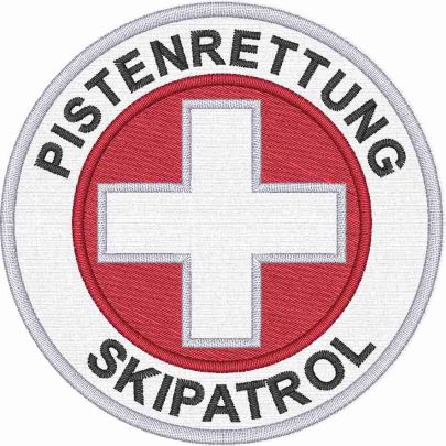 Stemma PISTENRETTUNG SKIPATROL diametro cm.9