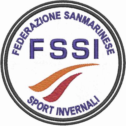 Patch Ricamato FSSI federazione san marino sport invernali  diam. mm.90
