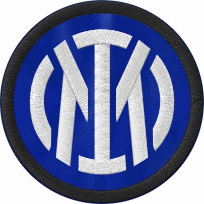 Patch  ricamato su bae blu logo INTER Calcio diam. cm.15 