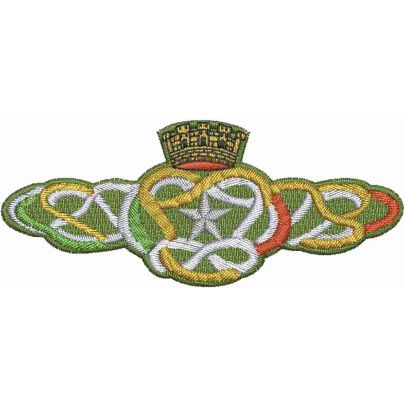 Distintivo tutto ricamato distintivo forse d Onore Personale Congedo Forze Armate Cm. 7,5 x 3,0