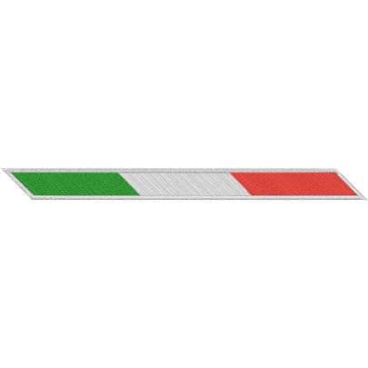 Patch Bandiera italiana OBLIQUA  mm.143 x 13