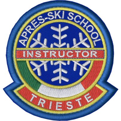 Stemma ricamato  INSTRUCTOR TRIESTE- APRES-SKI-SCHOOL 