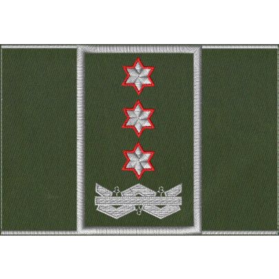 Tubolare ricamato Corpo Ecoforestale Nazionale  base verde miltare, 3 stella argentate bordo rosso  