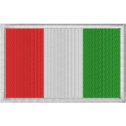 Patch  ricamato ITALIA mm. 80x50 con bordo bianco