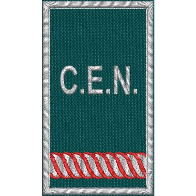 Patch Ricamata grado (Coordinamento sett_Nazionale incarico ruolo  D12 ) base verde  cm. 7 x 4 Cod. 20260736_A