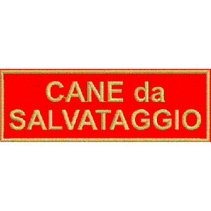 Patch Rosso CANE da SALVATAGGIO cod.20090709_A