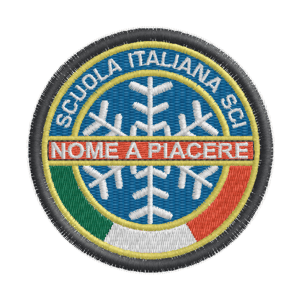 Patch Nome a piacere Scuola sci tutto ricamato cod. 20100125_C