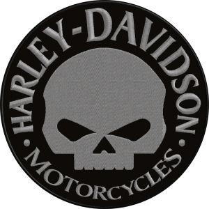 Patch Schiena giubbotto Fac-simile HARLEY con filo grigio