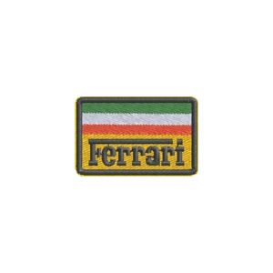 Patch  rettangolare Ferrari largo 3,5 cm. Cod.20111012_B_B