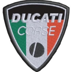 Patch  DUCATI Logo con tricolore ricamato  Cod.20111024_A