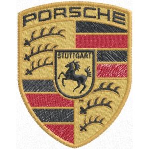 Patch  Porsche Size 100 mm. completo a ricamo Cod.20130302_A