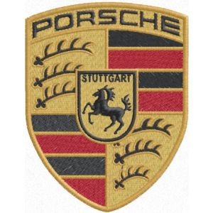 Patch  Porsche Size 120 mm. completo a ricamo Cod.20130302_B