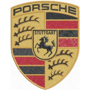 Patch  Porsche Size 150 mm. completo a ricamo Cod.20130302_C