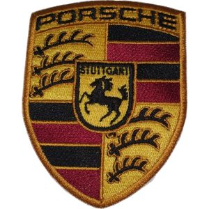 Prova reale ricamata Patch  Porsche Size 80 mm. 