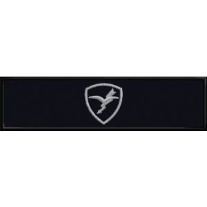 Scudetto rettangolare folgore  bordo NERO Cod. 20140312_FbR