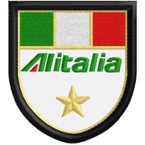 Scudetto con tricolore Alitalia cm.7 x 6,5 Cod.20150224_A