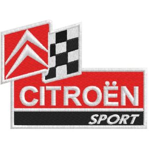 Stemma ricamato logo Citroen SPORT cm.9 x 6,5 Cod.20150231_A