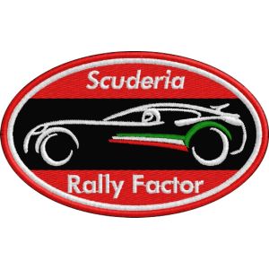 Patch ovale Scuderia Rally Factor cm.9 x 5,5 Cod.20150233_A