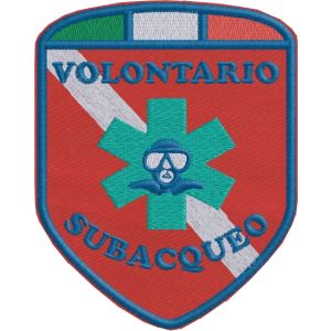 Patch ricamato VOLONTARIO SUBACQUEO_Cod.20150505_A