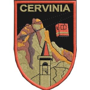 Patch ricamato Monte cervino con teleferica cod. 20150713_A