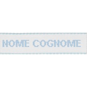 Fascetta da Bimbo  a Punto Croce con nome personal. Cod.20150810_A