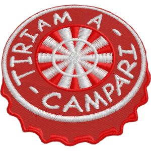 Etichetta  Stemma ricamato Tiriam a CAMPARI Cod. 20150913_A