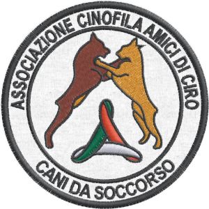 Patch ricamato cani da soccorso Associazione cinofila cod.20151127_B