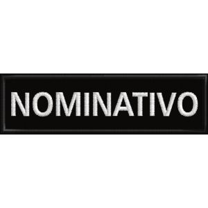 Patch ricamato NOMINATIVO personalizzato cm.11 x 3 Cod.20151207_A