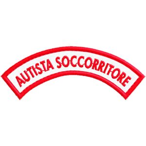 Patch ricamato curvato (AUTISTA SOCCORRITORE) cod. 20160116_A